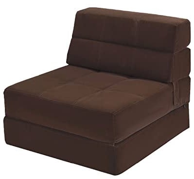 AQQWWER Sitzsackstuhl Tri-Fold Fold Down Chair Flip Out Lounger Convertible Sleeper Bed Couch Dorm New Living Room Furnitur