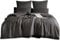 MH MYLUNE HOME 100% Tencel™ Lyocell Bettwäsche-Set 135x200 Eukalyptus Bettwäsche Sommer 2tlg. Atmungsaktiv gegen Schweiß, Hypoallergen, Klimaregulierend, 1 Bettbezug & 1 Kissenbezug 80x80, Dunkelgrau