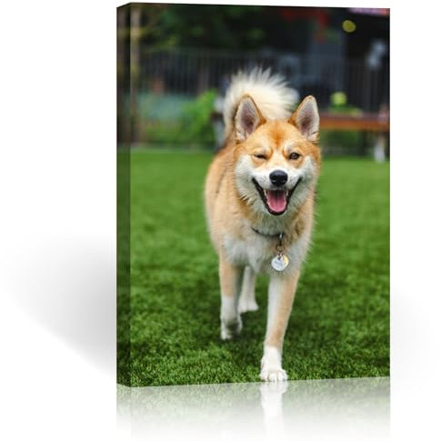 FOSOQIB Foto auf Leinwand - Leinwand Personalisiertes Foto, Hochauflösende Druckqualität, für Vatertag und Muttertag, Größe 20x25 cm
