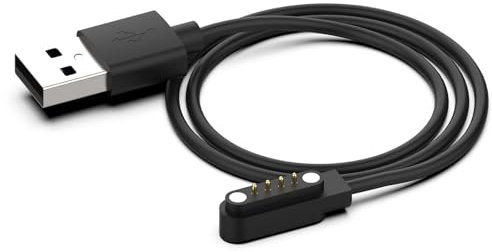 hafiuege Magnetic Smart Watch Charger Cable 4 pin 7.62mm USB Smartwatch Accessories for KW08 KW88 KW18 GT88 G3 GT68 Smart watch/Fitness Tracker