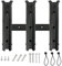 KOVNISE Angelrutenhalter, 3 Rohr-Angelrutenhalter, Wandmontage, Rutenhalter, Tragbare Angelrutenhalter für Boote, Garage, Kühler, Anhänger (Schwarz)