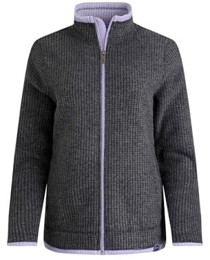 Weird Fish Ariana Full Zip Grid Fleece Washed Black Size 18. (Jumper/Sweater/Fleece)