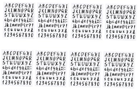 Alphabet Zahlen Aufkleber 8 Stück Pvc Selbstklebend Schwarz