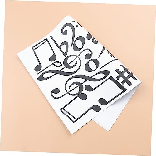 WHAMVOX Background Wall Stickers Decal Classroom Wallpaper Music Symbol Wall Music Notes Music Themed Window Cling Notes Sticker The Note Music Decor Music Patch Wall Mural