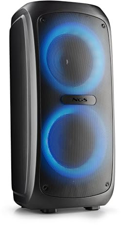 NGS Wild Temper Altavoz Portátil Inalámbrico con Batería Bluetooth/USB/AUX IN 200W Negro