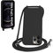 SLWYF Compatible with iPhone 12 Pro Max Crossbody Lanyard Case, Liquid Silicone Protective Phone Case with Strap Adjustable Neck Cord Necklace Soft Cover for iPhone 12 Pro Max, Black