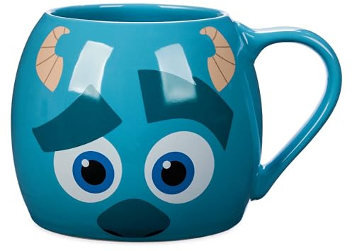 Disney Store Official Sulley Mug, Monsters, Inc., 822ml, Large Blue Monster Mug with Smile on Base, Microwave and Dishwasher Safe
