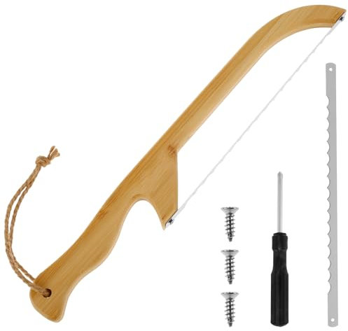 Bread Knife for Homemade Bread Incisive Bread Knives Serrated Edge Stainless Steel Sourdough Bread Slicer Bread Bow Knife Bread Saw Slicer for Cutting Crusty Bread, Pastry, Cake & Hard-Shelled Fruit