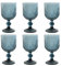 Home ESPRIT Lot de 6 verres Bleu Cristal 8 x 8 x 14,5 cm (6 unités) - Marque EAN : 8424002157340