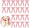 Kinretixia 20 Stück Rot Cupcake Topper mit Schleife, Cupcake Picker, für Brautparty, Babyparty, Kuchen, Dessert Picker, Dekoration für Baby Mädchen, Geburtstag, Hochzeit