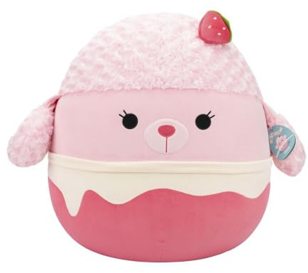 Squishmallows SQCR07722 - Chloe der Erdbeer-Milchshake-Pudel 50 cm, offizielles Jazwares Plüsch, superweiches Kuscheltier