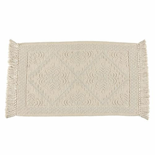 Loberon Badematte Mivorex – stilvoll, angenehm weich, beige, detailreiche Muster – Baumwolle, beige