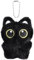 Tinoaly Porte-Clé Peluche Chat, 9,5x7,5cm Adorable Pendentif en Peluche Chat Noir Accessoire Kawaii Cadeau pour Les Amoureux des Chats pour Sacs à Main Sacs Dos et Portefeuilles