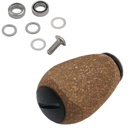 EpheyFIF Knauf aus weichem Gummi und Kork, für DAIWA Angelrolle, Modifikation, 1 Set (schwarz)