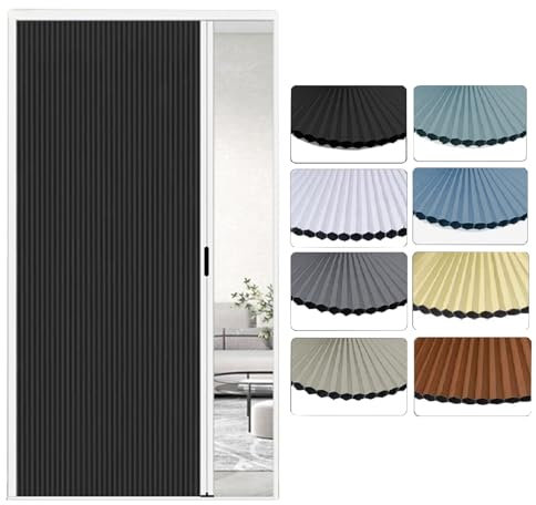 GOCHUSX Porte Pliante Coulissante sur Mesure, Conception Pliante Peu Encombrante avec Poignée, Concertina Coulissant Invisible pour Porte De Placard De Chambre