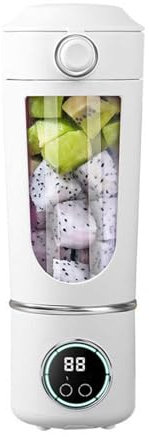 Fesatccoz Portable Blender, 700ml Portable Personal Blender Smoothie Maker Mini Straight Drinking Spout Mixer with 12 Blades and Lid with USB Charger for Travel Gym