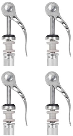 Larcele 4 Stück Fahrrad Schnellspanner Sattelstützenklemme, M6 x 55 mm Aluminiumlegierung Fahrrad Sattelstützenbinderbolzen Schnellspanner ZXCKCG-01 (Weiß)