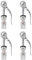 Larcele 4 Stück Fahrrad Schnellspanner Sattelstützenklemme, M6 x 55 mm Aluminiumlegierung Fahrrad Sattelstützenbinderbolzen Schnellspanner ZXCKCG-01 (Weiß)