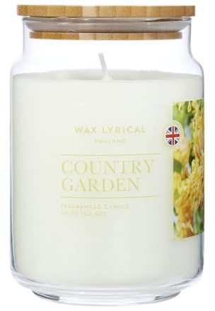 Wax Lyrical Country Garden Large Jar Candle, Up to 100 Hour Burn Time