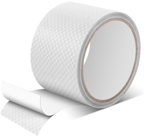 Boboleo Professionelles PE Planen Reparaturband, 6m x 8cm Wasserdichtes & UV-beständiges Klebeband für Zelt, Markise, LKW-Plane | Extrem Haftende Outdoor-Reparatur Weiß