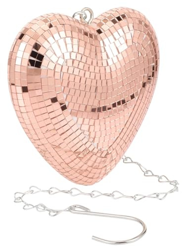 Disco Ball Club Disco Ball Heart Glass Decoration Party Rose Gold Prom Hanging Mirror Balls