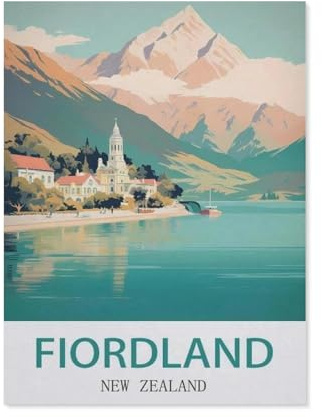 1000 Piece Jigsaw Puzzle，Fiordland New Zealand，Adults Children Paper Toy Educational Game（38x52cm）-ED45