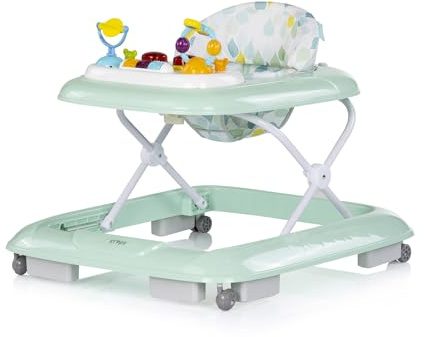 Chipolino Lauflernhilfe Baby Steps Musik Spielpanel Räder Stopper klappbar Licht türkis