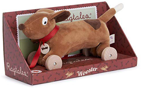 Ragtales RAG501 Nachziehhund Dackel Wooster, Plüschtier, Braun, Kid, Tier, Schiebepullspielzeug, PUSH_PULL_TOY