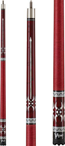 Viper Sinister 147,3 cm 2-teilig Billard/Pool Queue, Burgunderrot mit mit Perlglanz Einlage