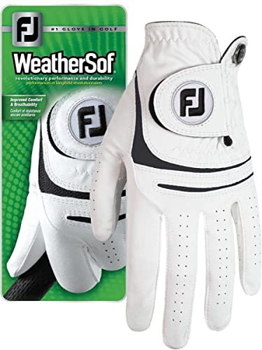 FootJoy WeatherSof Composite Golfhandschuh für Linkshänder Farbe: Weiß Größe: L