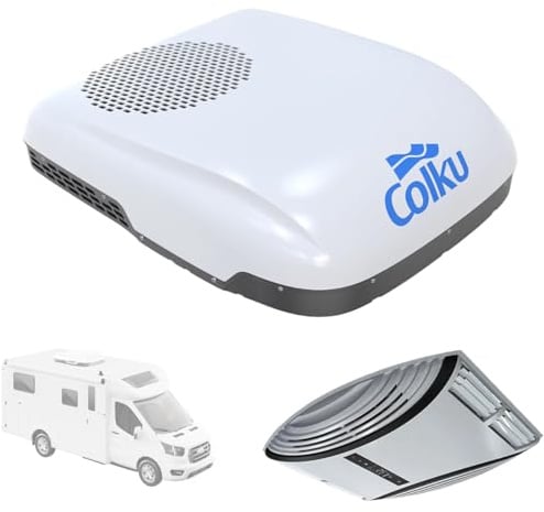Condizionatore d’aria per Camper 220-240 V Inverter per Caldo e Freddo Climatizzatore Silenzioso con Unità Esterna e Interna per Camion SUV Caravan
