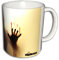 Kaffeetasse Hands - Tee Milch Hot Tasse, Keramik, weiß