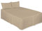 ARLINENS Luxury Plain Dyed Poly Cotton Platform Base Valance Sheet in Following Colours and Sizes (KING, LATTE)