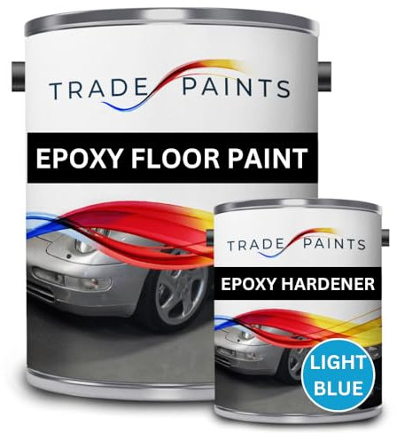 2 Pack Epoxy Garage Floor Paint - 5 Litres (Light Blue BS20E51)