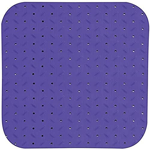 MSV Premium Duschmatte Badematte Badewannenmatte Badewanneneinlage antibakteriell rutschfest mit Saugnäpfen-Violett/Lila-duftet nach Rosen-ca. 54 x 54 cm-waschbar bei 60° Grad, Gummi, Purple, Large