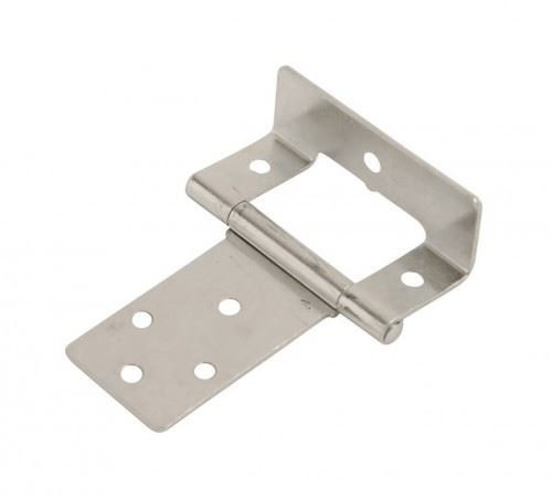 Dzina Cranked Flush Hinge 50mm x 16mm (2 Inch) BZP (10 Pairs)