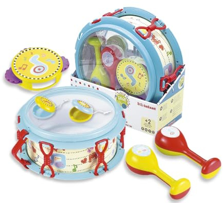 Tachan - Set Musical Tambour avec 6 Instruments en 1 (ML6601), Couleur/modèle Assorti