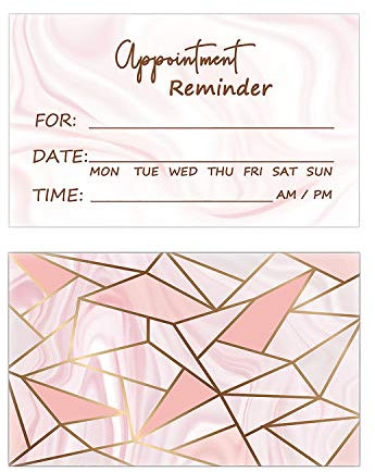 RXBC2011 Terminkarten Marmor rosa und gold 100 Stück