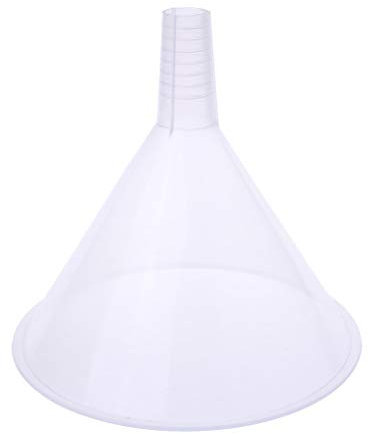 qiuxiaoaa 150Mm Plastic White Transparent Funnel For Garage Car Liquids Laboratory Kitchen Plastic Funnel White Transparent