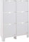 GFW Narrow High Gloss 4 or 6 Drawer Hallway Shoe Storage Cabinet, 17 cm Length x 102 cm Width x 90 cm Height, Grey/White