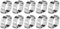 10Pcs Hose Clips, 2-Ear Hose Clamps Adjustable Worm Gear Hose Clamps Zinc Plated Stainless Steel Two-Ear Pipe Clip Hoop Plumbing Fastener for Fule Petrol Pipe Tube(11-13mm)