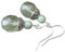 Neu!!! Vintage Ohrringe mit böhmischen Glasperlen - peridot grün matt, mint & silber