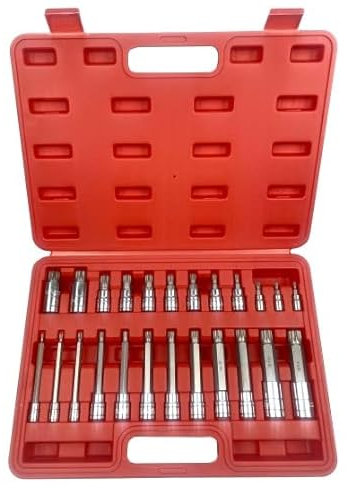 VCT 24pc Long Spline & Short Spline Bit Socket Set S2 STEEL XZN Triple Square
