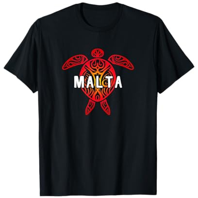 T-Shirt Malta Tribal Turtle Maglietta