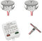 VBLED 2er Set 3W Mini-Einbauspot Einbaustrahler NOVOS 3000K 12V DC Warmweiss Inkl.LED Trafo