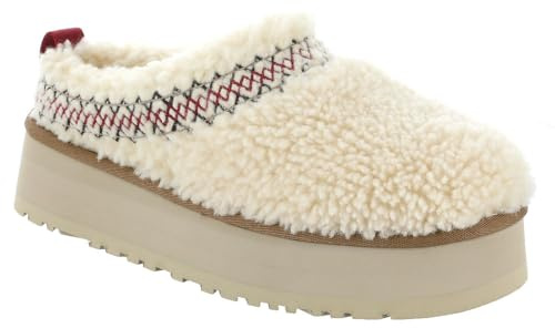 UGG Women's Tazz Braid Slipper, Natural, 8 UK