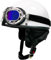 Halbschalenhelm Brain-Cap · Vintage Motorrad Halbhelme Erwachsene Motorrad-Helm Halbschale Jet-Helm Roller-Helm Scooter-Helm Mofa-Helm Retro mit Brille ECE zertifizierter ( Color : 3 , Size : 59~60cm
