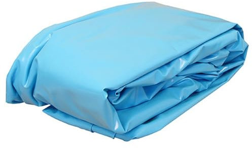 SAXONICA Poolfolie Holzpool Achteck I 561 x 350 x 121,2 cm I 0,8 mm I blau I mit Keilbiese