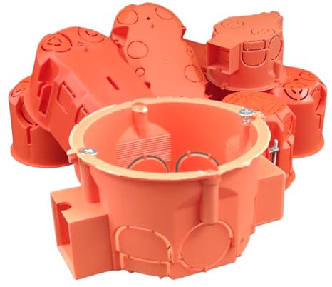 LumenTEC 1-Fach Abzweigdose Unterputz Orange IP30 42mm Tiefe 5 Stück
