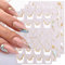 JMEOWIO Nagelsticker Französischer Tip 9 Blatt Nail Art Sticker Selbstklebend Nagelaufkleber Wellenlinie Dekoration Nageldesign Zubehör
